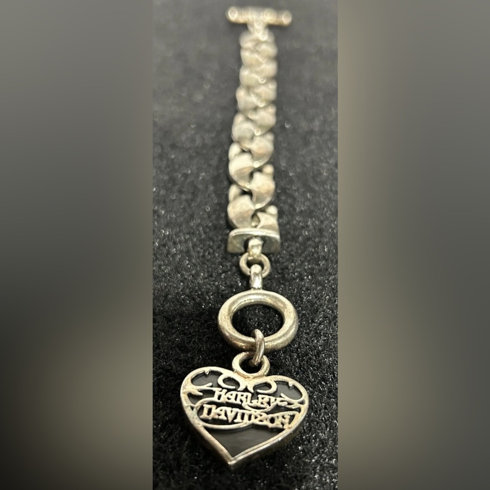Harley Davidson Heart Bracelet
